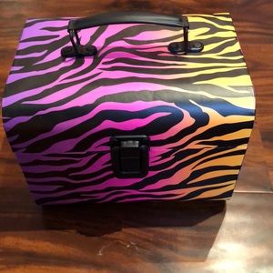 Multicolor zebra print makeup box!